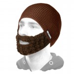 Dark Brown hat Brown Attached Beardo